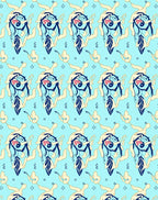 Abstract Blue Face Jazzy Notes Rug