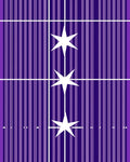 Purple Vertical Stripe Starburst Rug