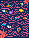 Colorful Fish With Coral Swirls Rug