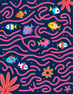 Colorful Fish With Coral Swirls Rug