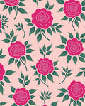 Vibrant Crimson Rose Garden Garland Rug