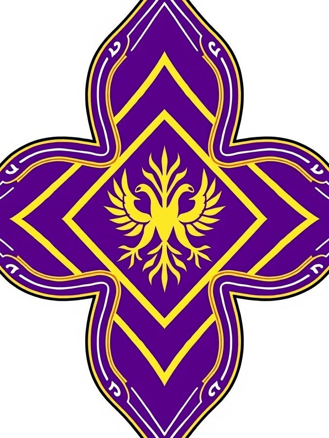 Royal Purple Golden Double Eagle Rug