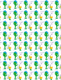 Green Trophies Yellow Cups Confetti Rug