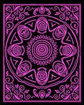 Vibrant Pink Floral Mandala Rug