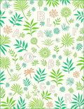 Tropical Foliage Letter Art Rug