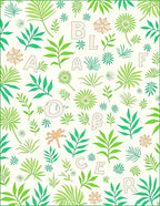 Tropical Foliage Letter Art Rug