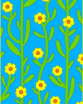 Vibrant Yellow Flower Stalks Rug