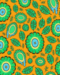 Vibrant Green Tropical Flower Abstract Rug