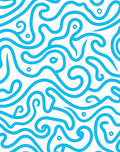 Bright Blue Swirl Lines Rug