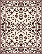Classic Floral Scrollwork Medallion Rug