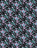 Pink Teal Abstract Floral Garden Rug