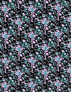 Pink Teal Abstract Floral Garden Rug