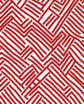 Bold Red Interlocking Stripe Rug