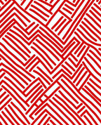 Bold Red Interlocking Stripe Rug