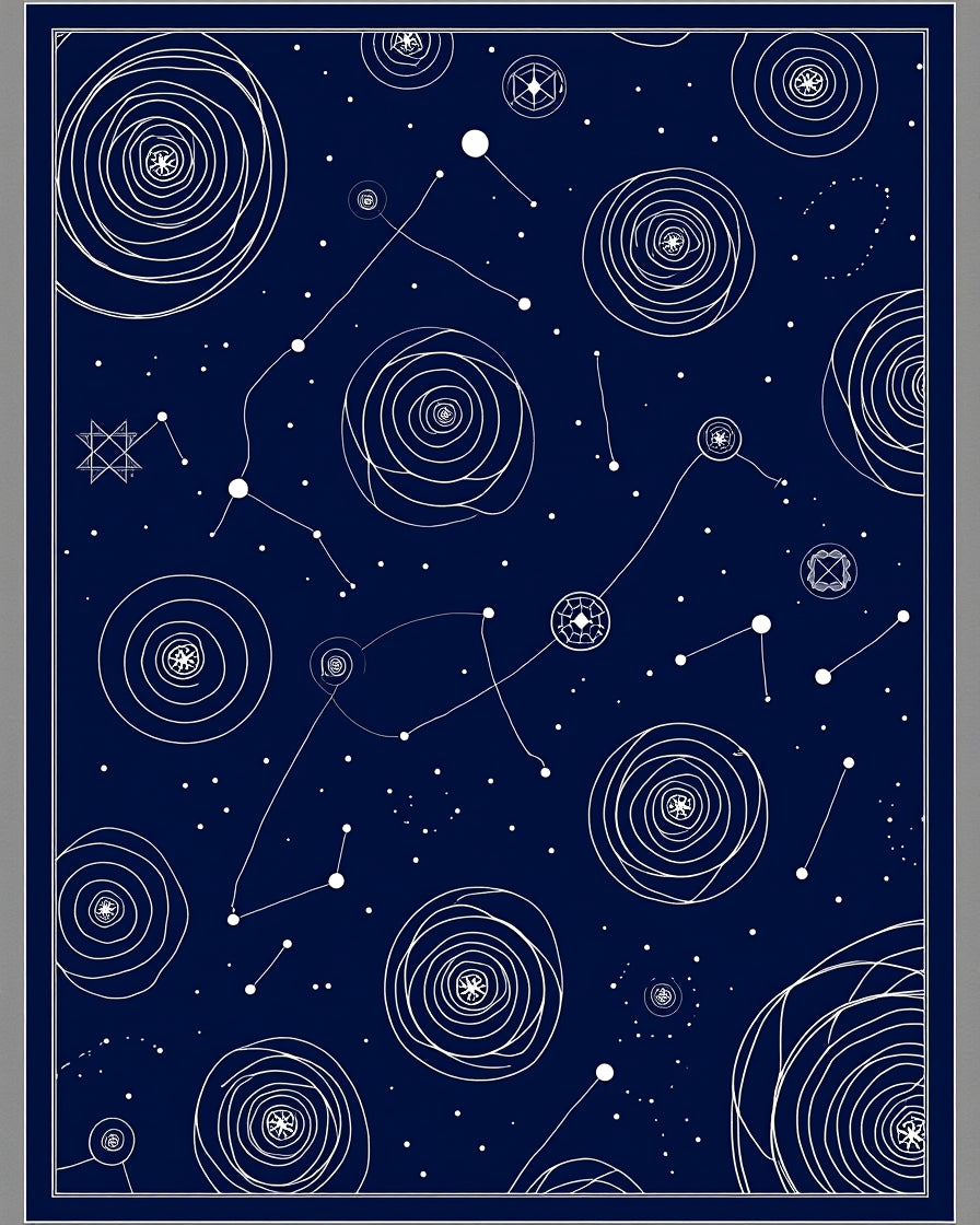 Cosmic Swirl Constellation Night Rug