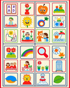 Childrens Playful Educational Images Collage Rug