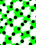 Bright Lime Green Polka Dot Dove Rug