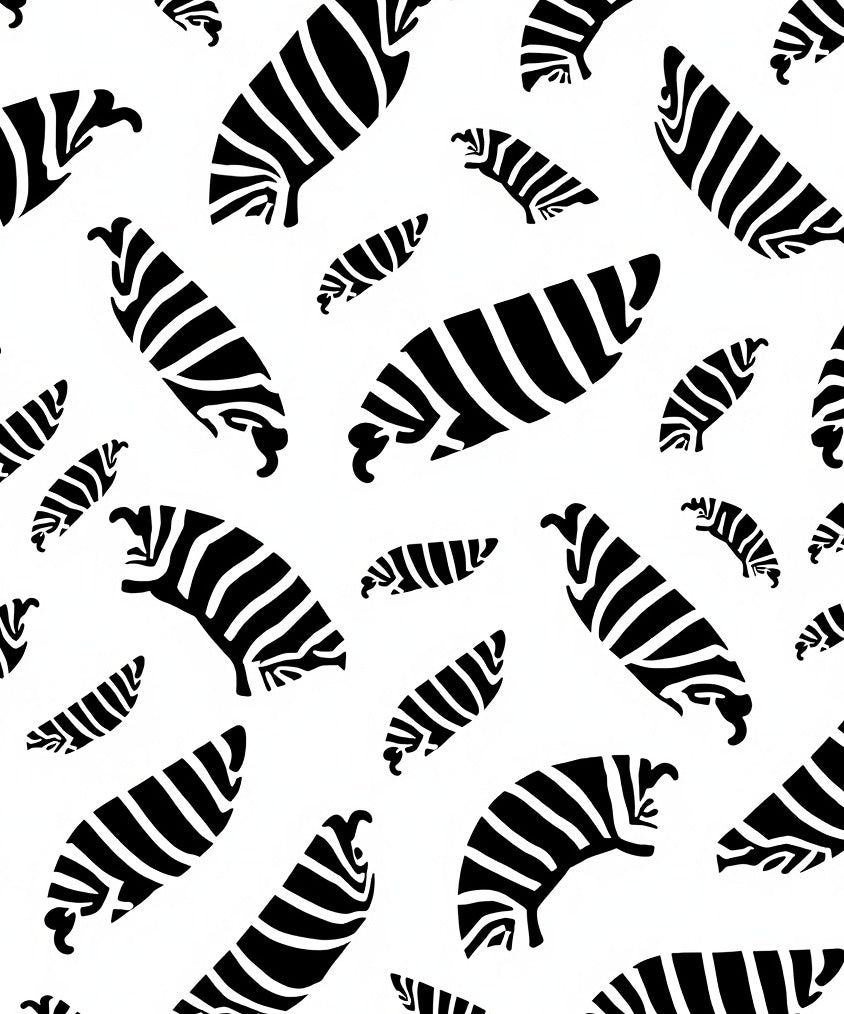 Abstract Black White Zebra Stripes Rug