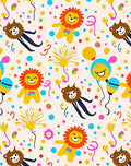 Cheerful Lion Balloon Party Confetti Rug