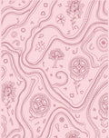 Mellow Pink Botanical Flow Rug