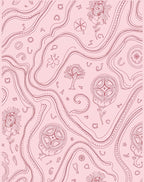 Mellow Pink Botanical Flow Rug