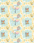 Whimsical Yellow Bunny Balloon Cloud Rug