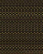Ornate Gold Geometric Chain Link Rug