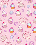 Sweet Pink Cupcake Swirl Rug