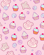 Sweet Pink Cupcake Swirl Rug