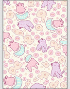 Pastel Creatures Pastel Rounds Background Rug