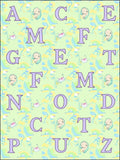 Pastel Alphabet Collage Abstract Rug