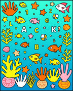 Ocean Life Alphabet Featuring Fish Rug