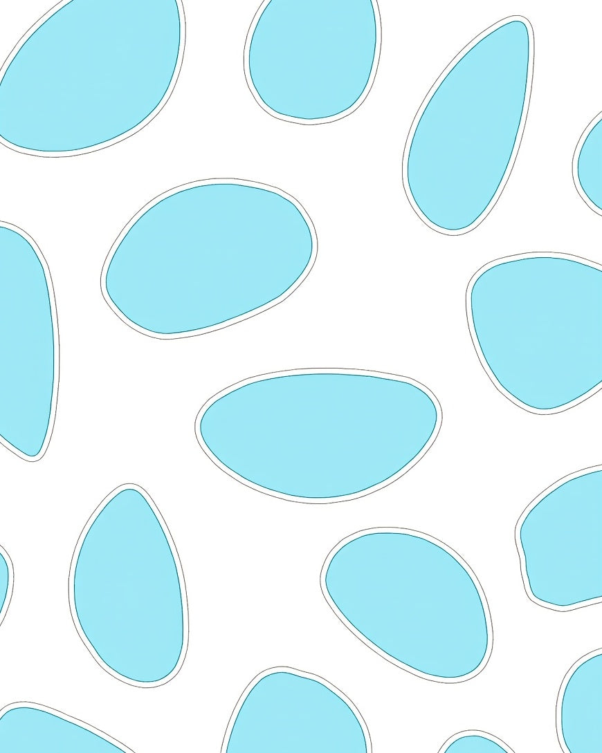 Soft Blue Organic Shapes Rug