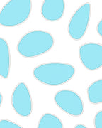 Soft Blue Organic Shapes Rug