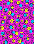 Whimsical Pink Cartoon Collage Rug