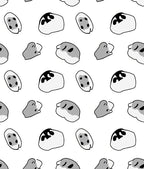 Whimsical Gray Blob Organic Scattered Rug