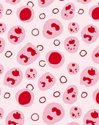 Pink Red Cell Cluster Rug
