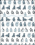 Playful Penguin Seal Colony Motif Rug