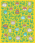 Whimsical creature garden yellow Rug