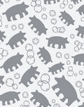 Gray Piglet and Cloud Scatter Rug