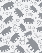 Gray Piglet and Cloud Scatter Rug