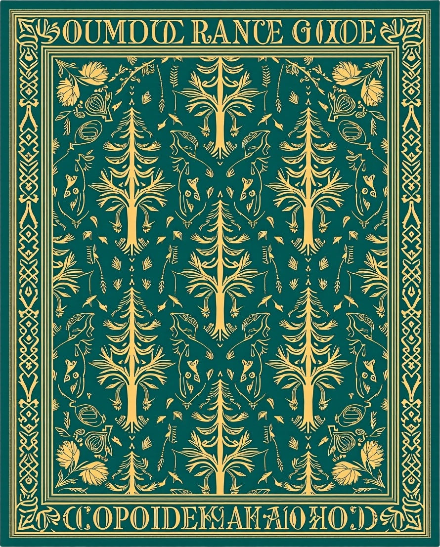Emerald Trees Forest Symmetry Rug