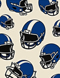 All Over Blue Football Helmets Rug