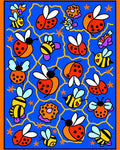 Happy Ladybugs And Bees Collection Rug