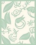 Sage Green Botanical Swirl Art Rug