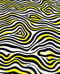 Bold Yellow Black Abstract Zebra Rug