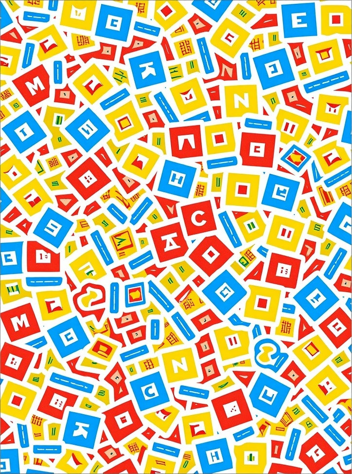 Colorful Alphabet Blocks Scatter Rug