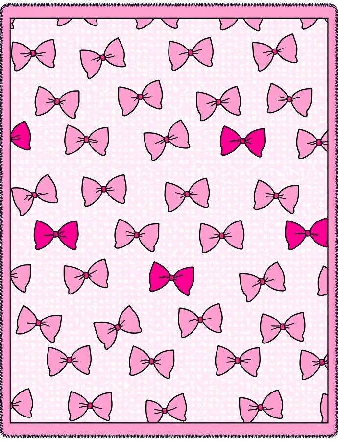 Pink Pastel Bows All Over Rug