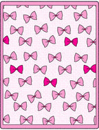 Pink Pastel Bows All Over Rug