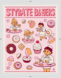Whimsical Pink Bakery Kids Donut Rug
